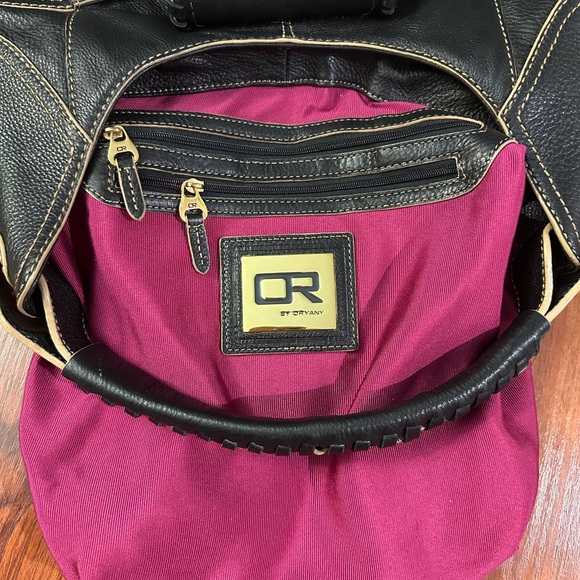 Oryany Black Leather Women's Hobo Shoulder Bag with Tassel Boho Western - Picture 11 of 11